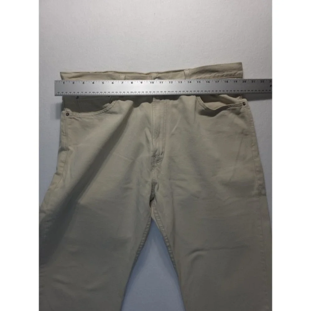 Levi's 505 Regular Fit Jeans Mens 40x30‎ Khaki Tan Denim Cotton Straight Leg